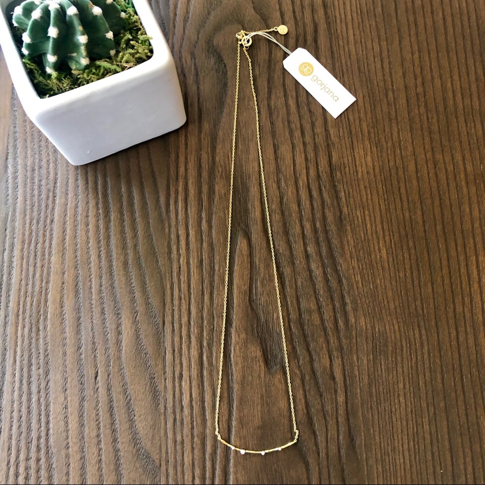 NWT Gorjana Cleo Bar Necklace (w/ Stones)